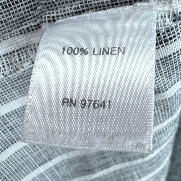 J.‎ Jill Love Linen Dress Womens Medium Gray White Stripe Sleeveless Midi Casual - Picture 9 of 15